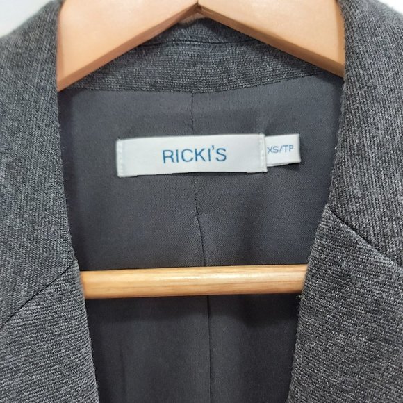 RICKI'S 3/4 Sleeve Gray Blazer for Women - Picture 3 of 6